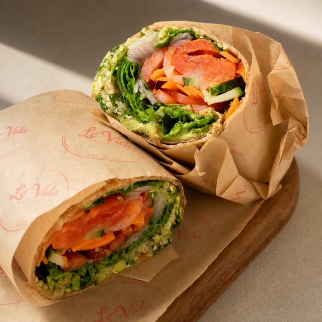 Smoke Salmon Wrap.